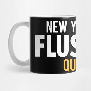 Flushing Queens Logo - A Minimalist Ode to Borough's Vibrant Heart Mug